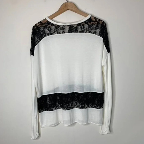 Aritzia Wilfred Top Intricate Lace Long sleeve Casual Basic Cream Size XS - Picture 11 of 12
